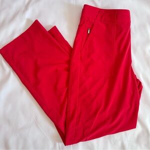 Athleta Tribeca Utility Crop Pants in Hibiscus Red Size 2